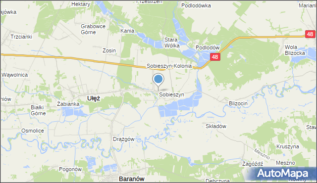 mapa Sobieszyn, Sobieszyn na mapie Targeo