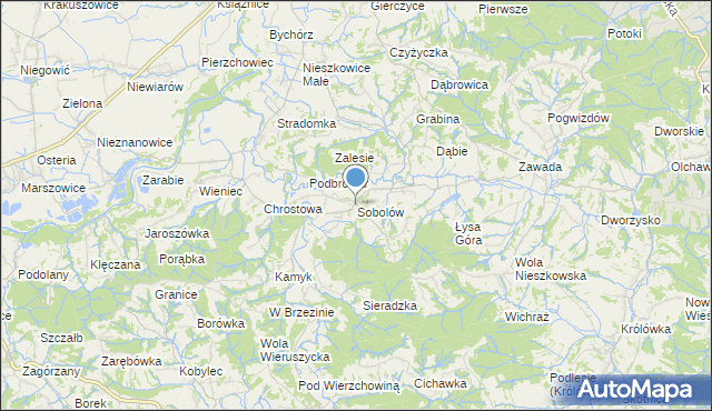 mapa Sobolów, Sobolów na mapie Targeo