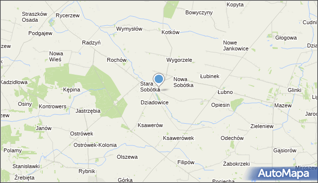 mapa Sobótka-Kolonia, Sobótka-Kolonia na mapie Targeo