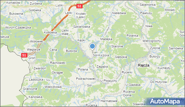 mapa Sól-Kiczora, Sól-Kiczora na mapie Targeo