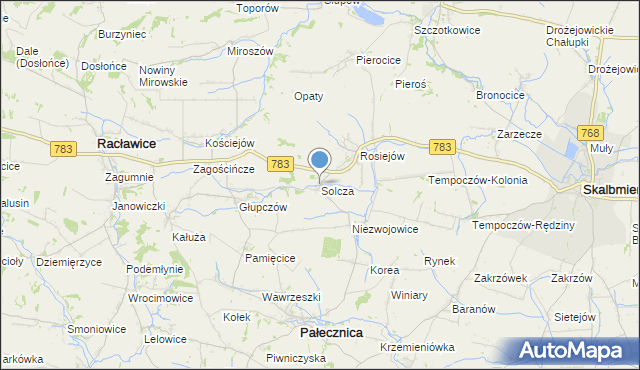 mapa Solcza, Solcza na mapie Targeo