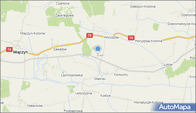 mapa Stacja, Stacja na mapie Targeo