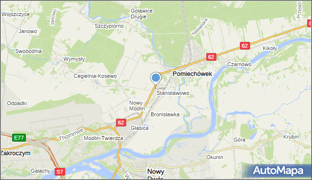 mapa Stanisławowo, Stanisławowo gmina Pomiechówek na mapie Targeo