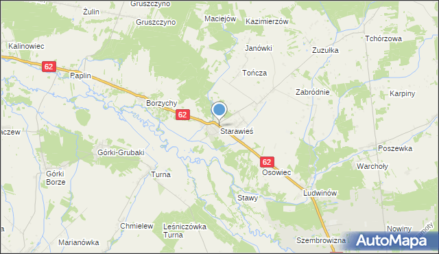 mapa Starawieś, Starawieś na mapie Targeo