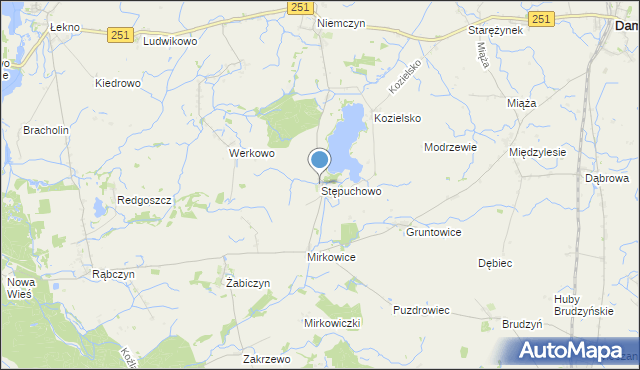 mapa Stępuchowo, Stępuchowo na mapie Targeo