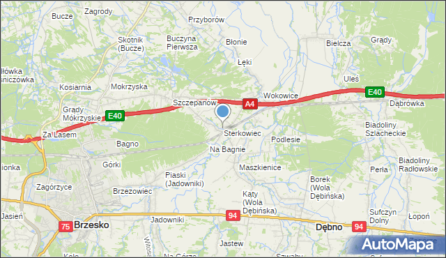 mapa Sterkowiec, Sterkowiec na mapie Targeo