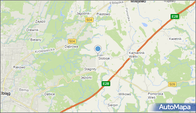 mapa Stoboje, Stoboje na mapie Targeo