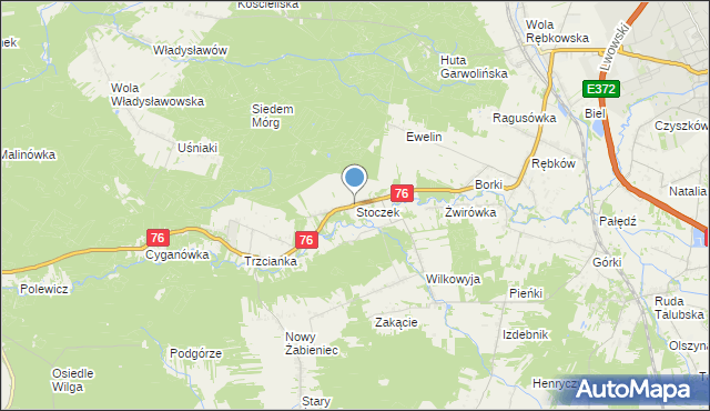 mapa Stoczek, Stoczek gmina Garwolin na mapie Targeo