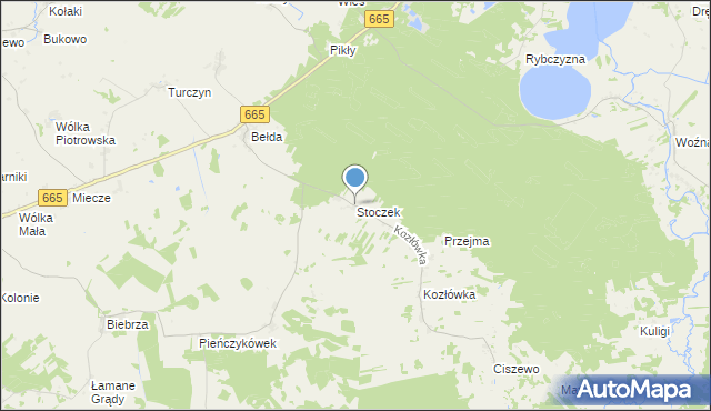 mapa Stoczek, Stoczek gmina Rajgród na mapie Targeo