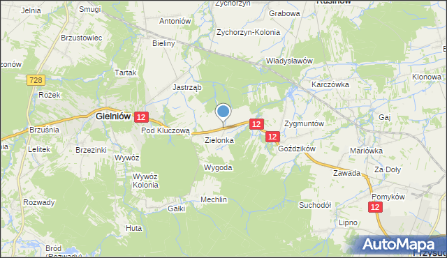 mapa Stoczki, Stoczki gmina Gielniów na mapie Targeo