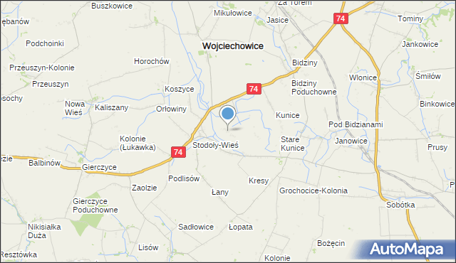 mapa Stodoły-Kolonie, Stodoły-Kolonie na mapie Targeo