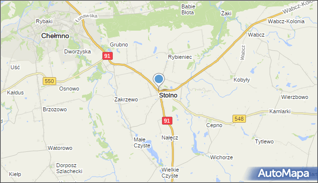 mapa Stolno, Stolno powiat chełmiński na mapie Targeo