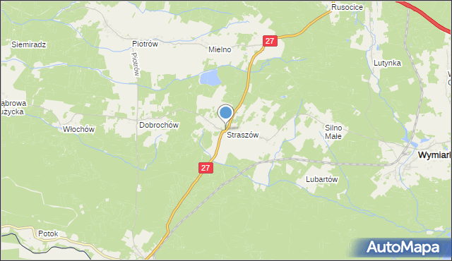 mapa Straszów, Straszów gmina Przewóz na mapie Targeo