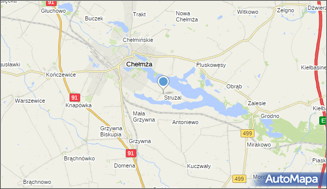 mapa Strużal, Strużal na mapie Targeo