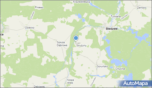 mapa Strużyny, Strużyny na mapie Targeo