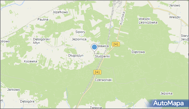 mapa Studzienki, Studzienki gmina Kcynia na mapie Targeo