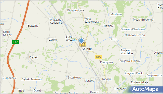 mapa Stupsk, Stupsk na mapie Targeo