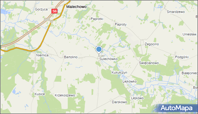 mapa Sulechówko, Sulechówko na mapie Targeo