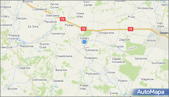mapa Sułkowice, Sułkowice gmina Solec-Zdrój na mapie Targeo