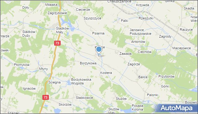 mapa Suskrajowice, Suskrajowice na mapie Targeo