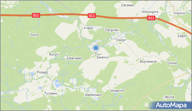 mapa Świelino, Świelino na mapie Targeo