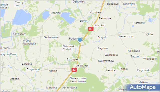 mapa Świerszczów-Kolonia, Świerszczów-Kolonia na mapie Targeo