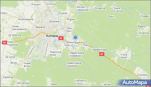 mapa Szabelnia, Szabelnia na mapie Targeo