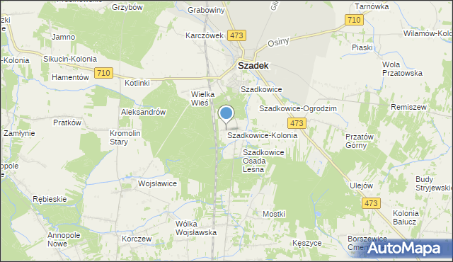 mapa Szadkowice-Kolonia, Szadkowice-Kolonia na mapie Targeo