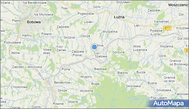 mapa Szalowa, Szalowa na mapie Targeo