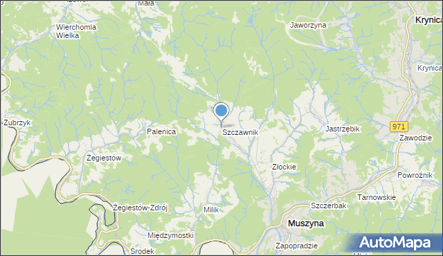 mapa Szczawnik, Szczawnik na mapie Targeo