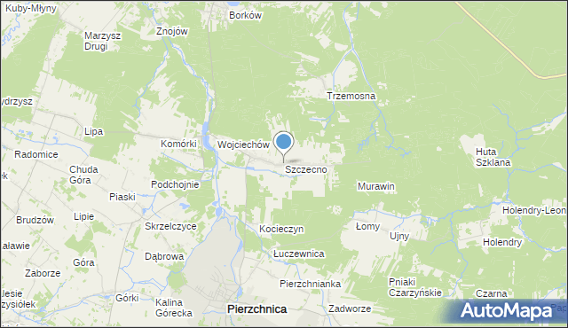 mapa Szczecno, Szczecno na mapie Targeo