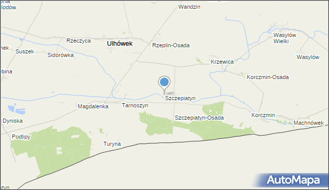 mapa Szczepiatyn, Szczepiatyn na mapie Targeo