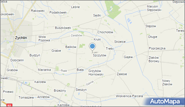 mapa Szczytów, Szczytów na mapie Targeo