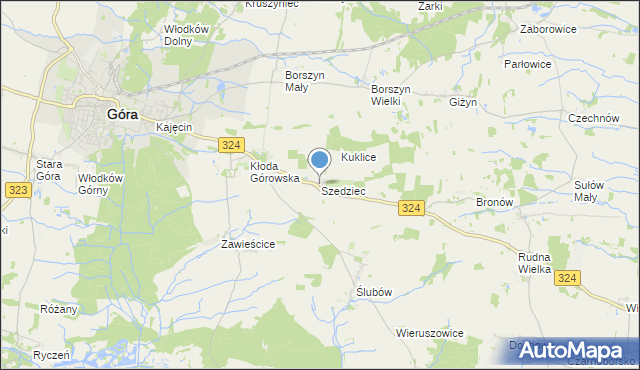 mapa Szedziec, Szedziec na mapie Targeo