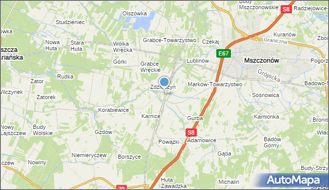 mapa Szeligi, Szeligi gmina Mszczonów na mapie Targeo