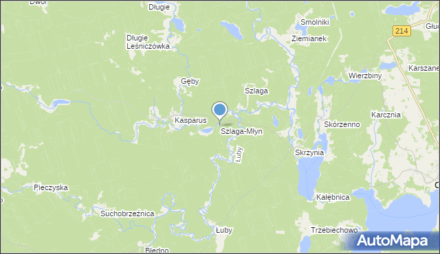mapa Szlaga-Młyn, Szlaga-Młyn na mapie Targeo