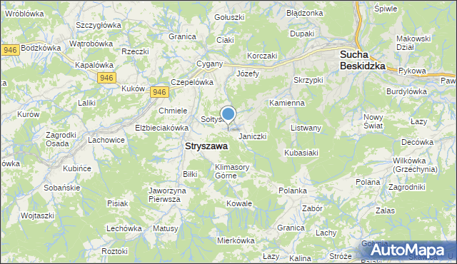 mapa Szlapy, Szlapy na mapie Targeo