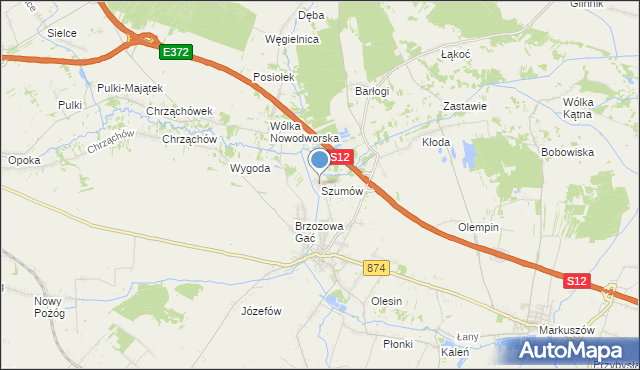 mapa Szumów, Szumów na mapie Targeo