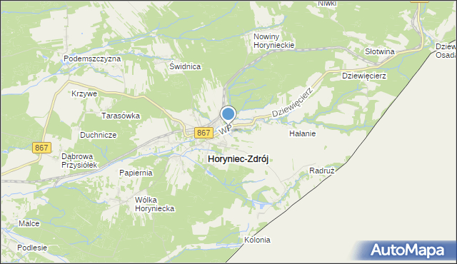 mapa Szwaby, Szwaby na mapie Targeo
