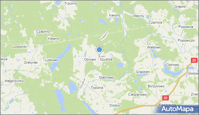 mapa Szydlice, Szydlice na mapie Targeo