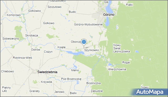 mapa Szynkówko, Szynkówko na mapie Targeo