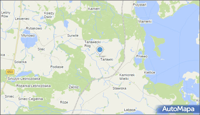 mapa Tarławki, Tarławki na mapie Targeo