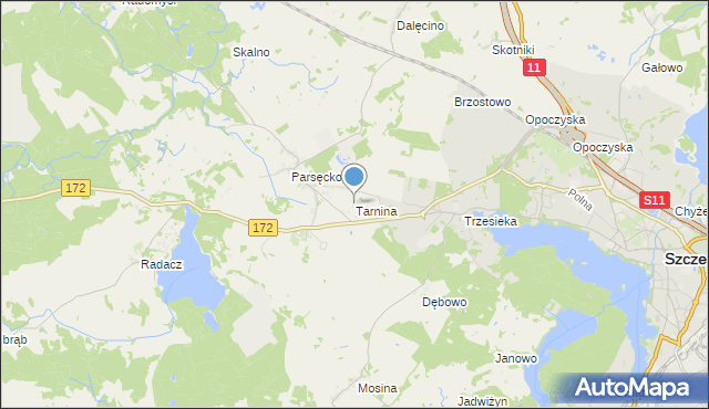mapa Tarnina, Tarnina na mapie Targeo