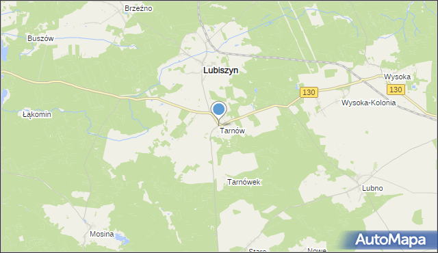 mapa Tarnów, Tarnów gmina Lubiszyn na mapie Targeo