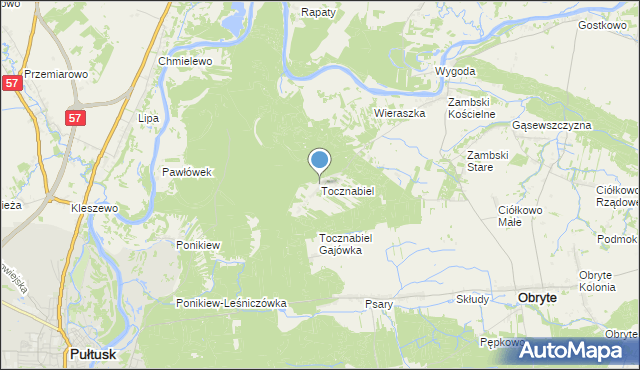 mapa Tocznabiel, Tocznabiel na mapie Targeo