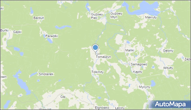 mapa Tomaszyn, Tomaszyn na mapie Targeo