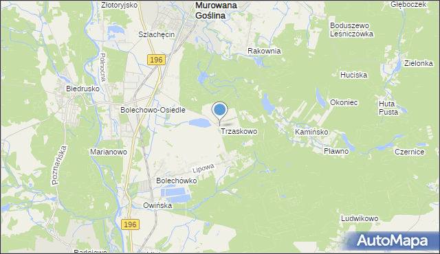 mapa Trzaskowo, Trzaskowo na mapie Targeo