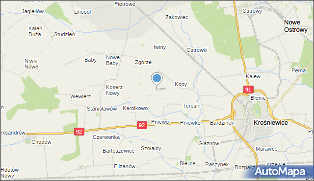 mapa Tumidaj, Tumidaj gmina Krośniewice na mapie Targeo