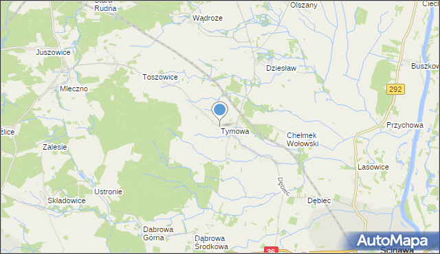 mapa Tymowa, Tymowa gmina Ścinawa na mapie Targeo