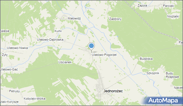 mapa Ulatowo-Pogorzel, Ulatowo-Pogorzel na mapie Targeo